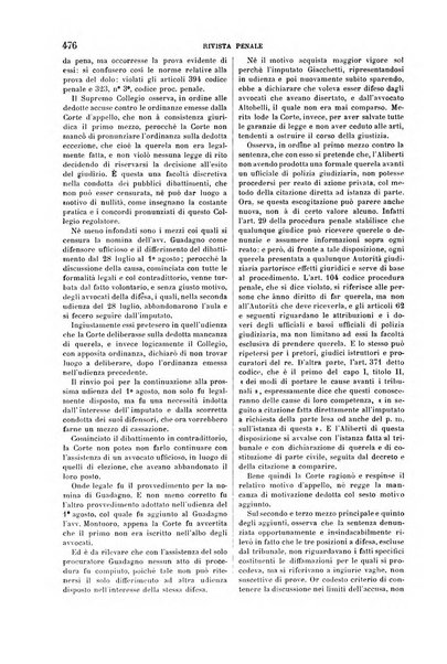 Rivista penale di dottrina, legislazione e giurisprudenza