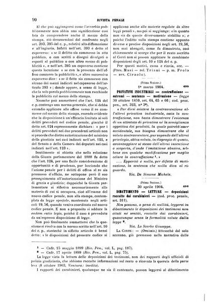 Rivista penale di dottrina, legislazione e giurisprudenza