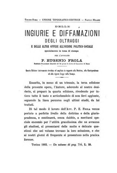 Rivista penale di dottrina, legislazione e giurisprudenza