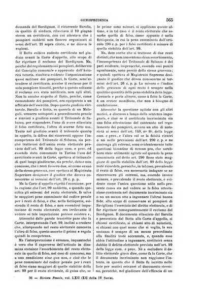 Rivista penale di dottrina, legislazione e giurisprudenza