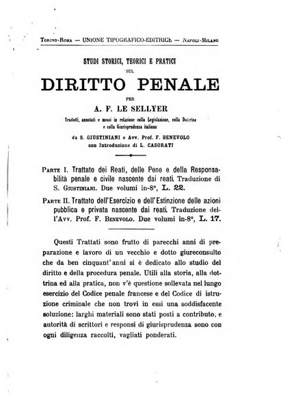 Rivista penale di dottrina, legislazione e giurisprudenza