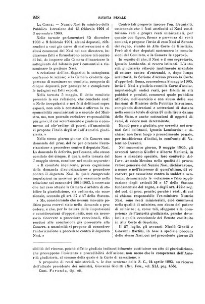 Rivista penale di dottrina, legislazione e giurisprudenza