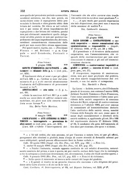 Rivista penale di dottrina, legislazione e giurisprudenza