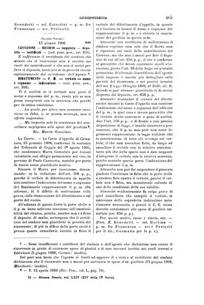 Rivista penale di dottrina, legislazione e giurisprudenza