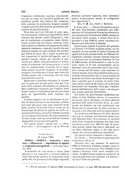 Rivista penale di dottrina, legislazione e giurisprudenza