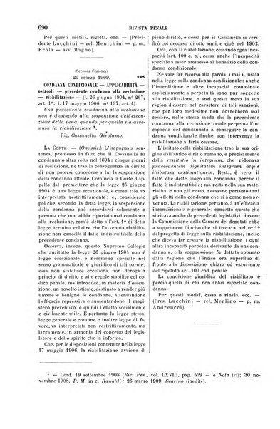 Rivista penale di dottrina, legislazione e giurisprudenza