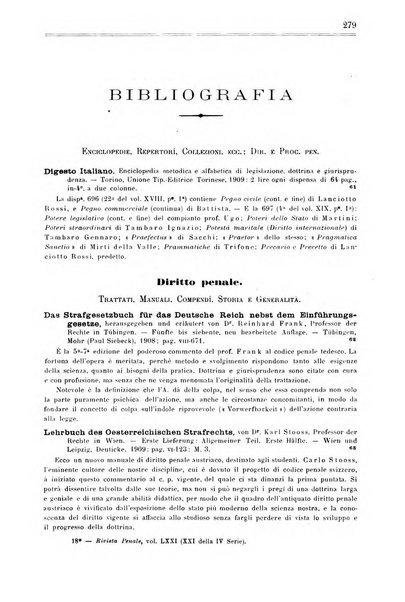 Rivista penale di dottrina, legislazione e giurisprudenza