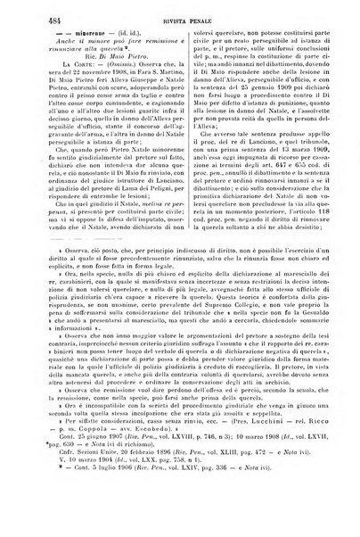 Rivista penale di dottrina, legislazione e giurisprudenza