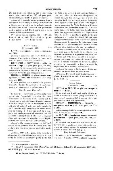 Rivista penale di dottrina, legislazione e giurisprudenza