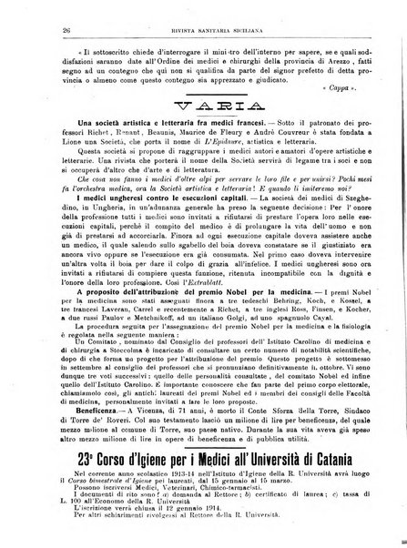 Rivista sanitaria siciliana organo degli Ordini sanitari della Sicilia