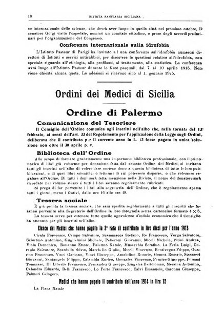 Rivista sanitaria siciliana organo degli Ordini sanitari della Sicilia