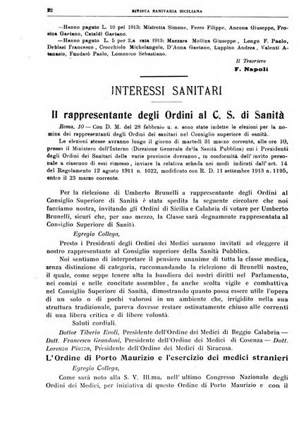 Rivista sanitaria siciliana organo degli Ordini sanitari della Sicilia