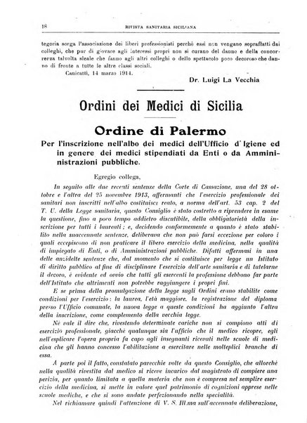 Rivista sanitaria siciliana organo degli Ordini sanitari della Sicilia