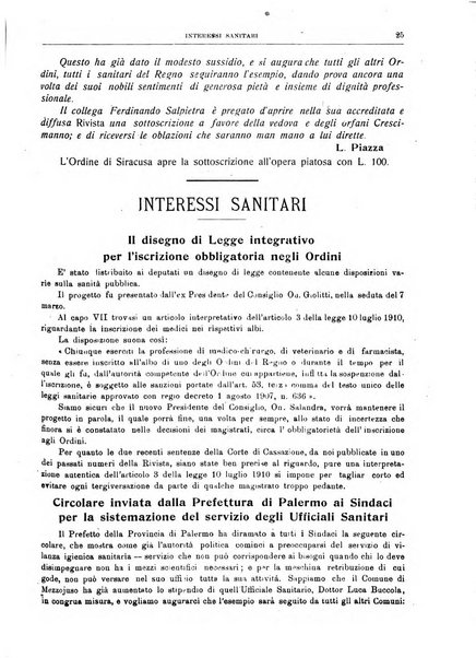 Rivista sanitaria siciliana organo degli Ordini sanitari della Sicilia