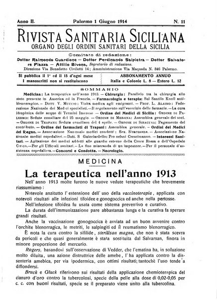 Rivista sanitaria siciliana organo degli Ordini sanitari della Sicilia