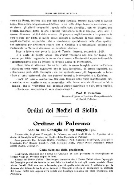 Rivista sanitaria siciliana organo degli Ordini sanitari della Sicilia