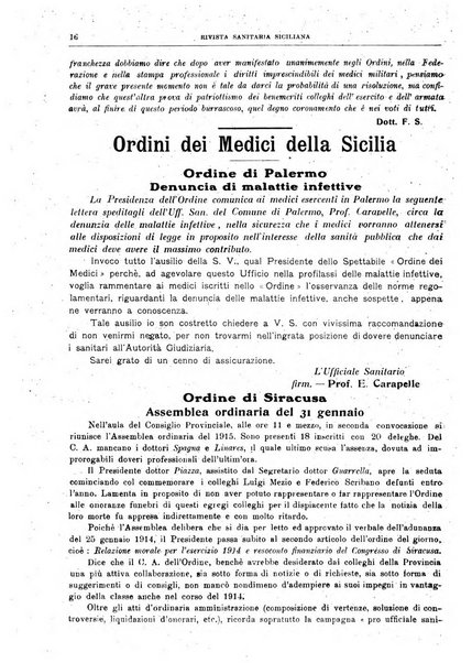 Rivista sanitaria siciliana organo degli Ordini sanitari della Sicilia