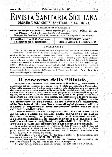 Rivista sanitaria siciliana organo degli Ordini sanitari della Sicilia