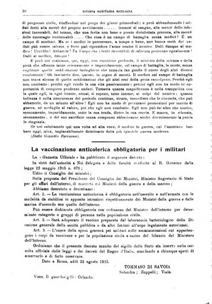 Rivista sanitaria siciliana organo degli Ordini sanitari della Sicilia