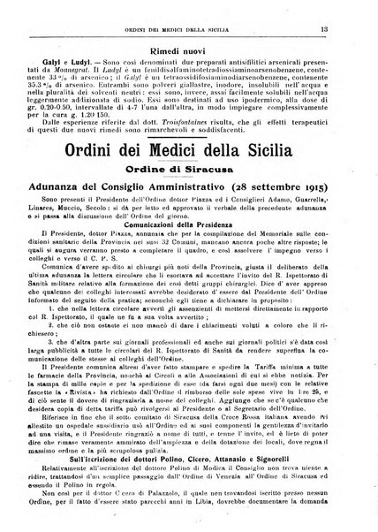 Rivista sanitaria siciliana organo degli Ordini sanitari della Sicilia