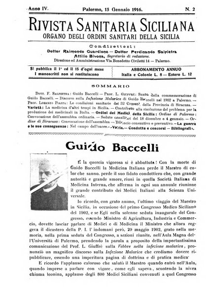 Rivista sanitaria siciliana organo degli Ordini sanitari della Sicilia