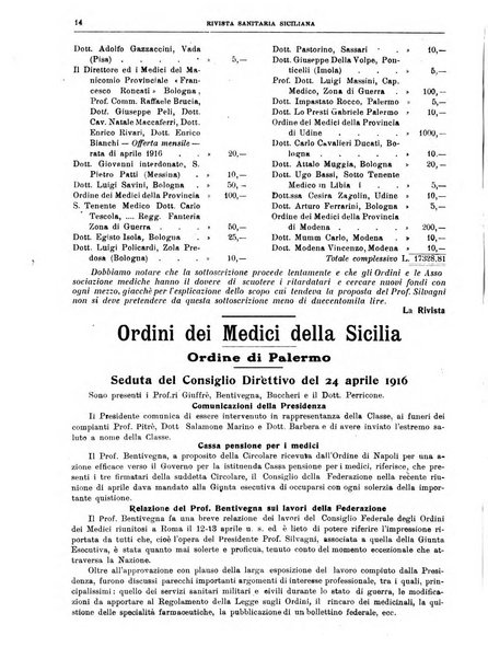 Rivista sanitaria siciliana organo degli Ordini sanitari della Sicilia