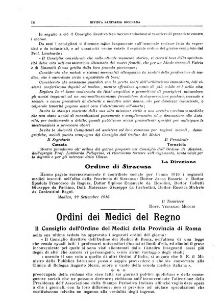 Rivista sanitaria siciliana organo degli Ordini sanitari della Sicilia