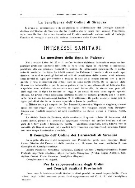 Rivista sanitaria siciliana organo degli Ordini sanitari della Sicilia