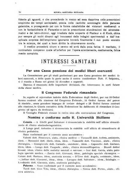 Rivista sanitaria siciliana organo degli Ordini sanitari della Sicilia