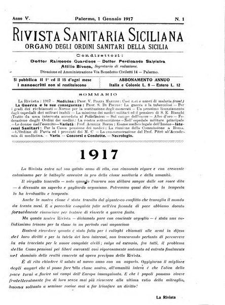 Rivista sanitaria siciliana organo degli Ordini sanitari della Sicilia