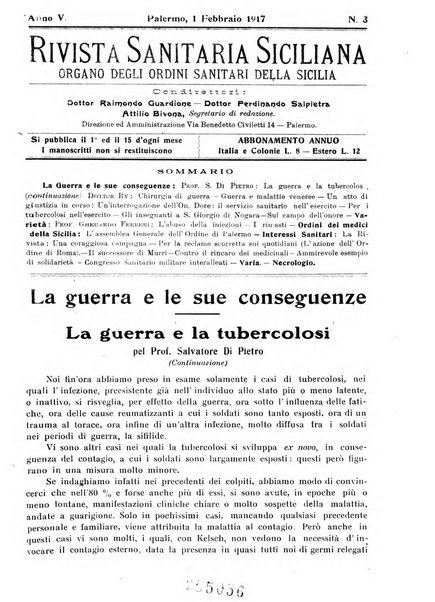 Rivista sanitaria siciliana organo degli Ordini sanitari della Sicilia