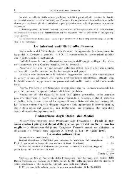 Rivista sanitaria siciliana organo degli Ordini sanitari della Sicilia