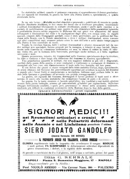 Rivista sanitaria siciliana organo degli Ordini sanitari della Sicilia