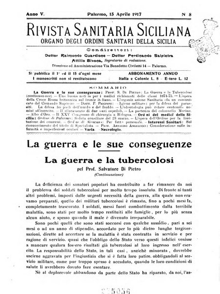 Rivista sanitaria siciliana organo degli Ordini sanitari della Sicilia