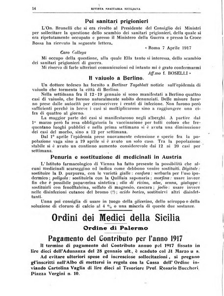 Rivista sanitaria siciliana organo degli Ordini sanitari della Sicilia