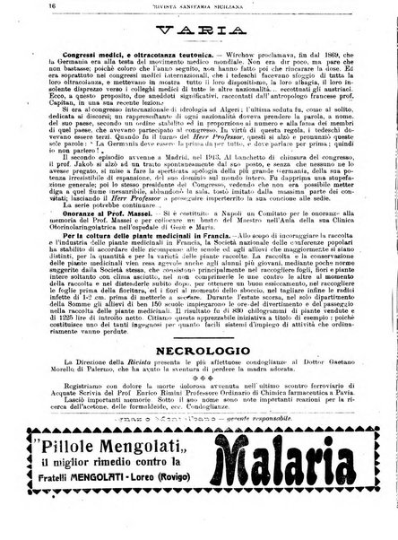 Rivista sanitaria siciliana organo degli Ordini sanitari della Sicilia