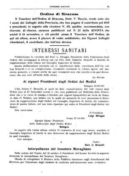 Rivista sanitaria siciliana organo degli Ordini sanitari della Sicilia