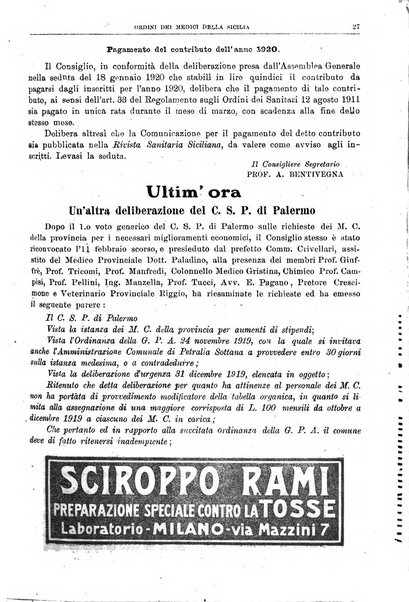 Rivista sanitaria siciliana organo degli Ordini sanitari della Sicilia