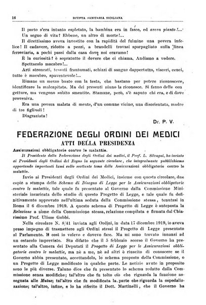 Rivista sanitaria siciliana organo degli Ordini sanitari della Sicilia