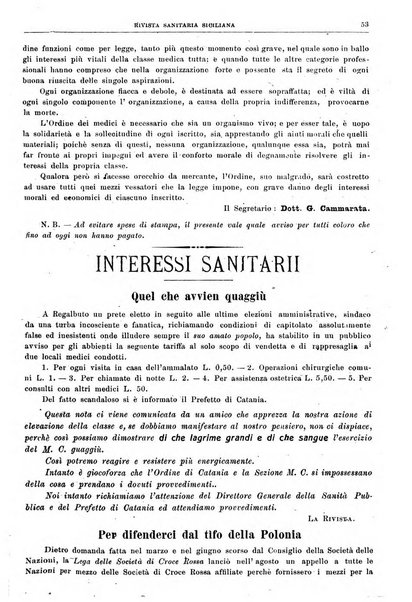 Rivista sanitaria siciliana organo degli Ordini sanitari della Sicilia