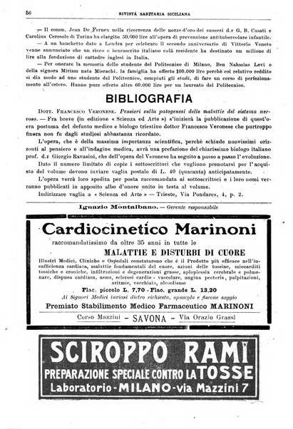 Rivista sanitaria siciliana organo degli Ordini sanitari della Sicilia