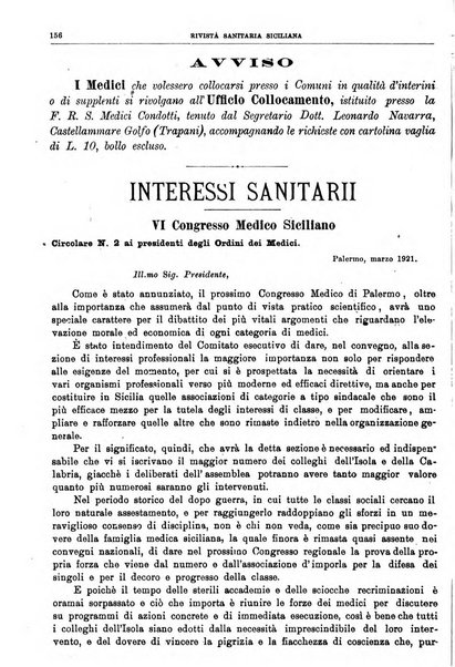 Rivista sanitaria siciliana organo degli Ordini sanitari della Sicilia