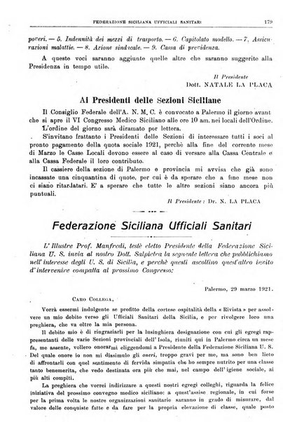 Rivista sanitaria siciliana organo degli Ordini sanitari della Sicilia