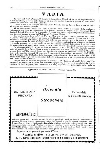 Rivista sanitaria siciliana organo degli Ordini sanitari della Sicilia