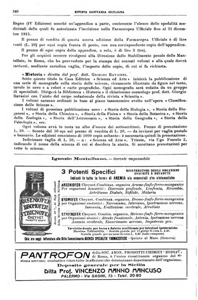 Rivista sanitaria siciliana organo degli Ordini sanitari della Sicilia