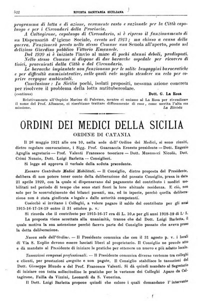 Rivista sanitaria siciliana organo degli Ordini sanitari della Sicilia