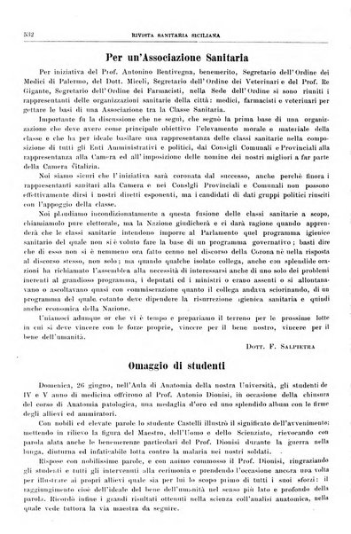 Rivista sanitaria siciliana organo degli Ordini sanitari della Sicilia