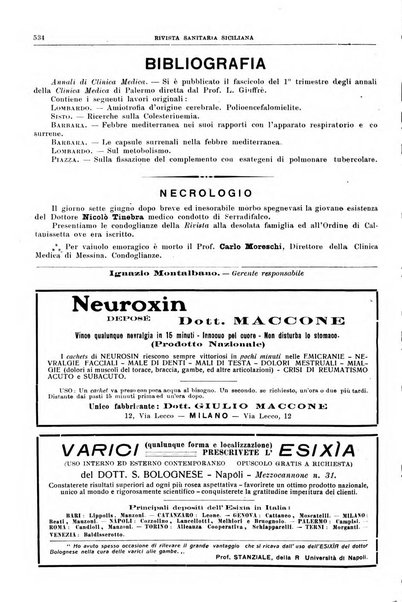 Rivista sanitaria siciliana organo degli Ordini sanitari della Sicilia