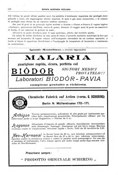 Rivista sanitaria siciliana organo degli Ordini sanitari della Sicilia