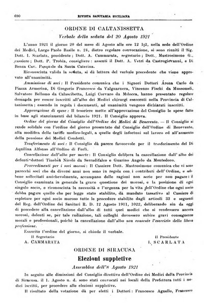 Rivista sanitaria siciliana organo degli Ordini sanitari della Sicilia